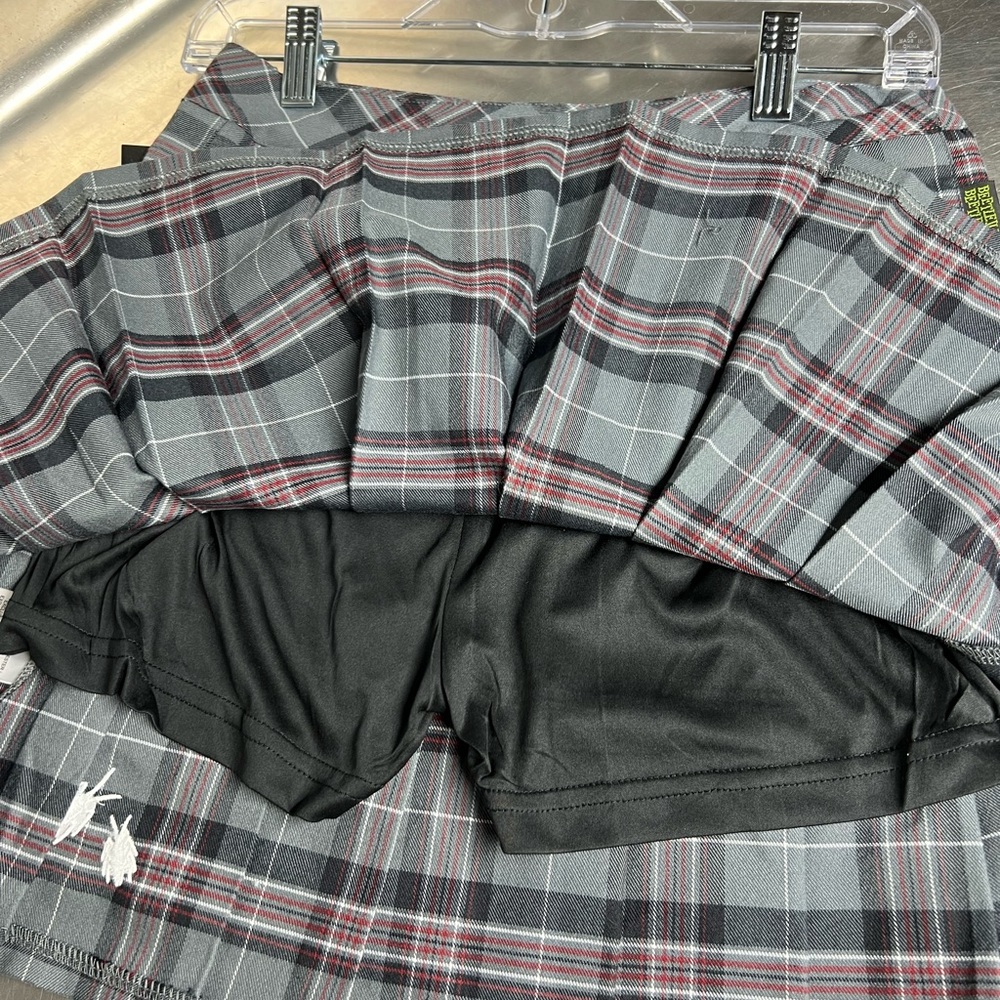 NWT Beetlejuice Astrid Gray Plaid Uniform Skort - Picture 6 of 8